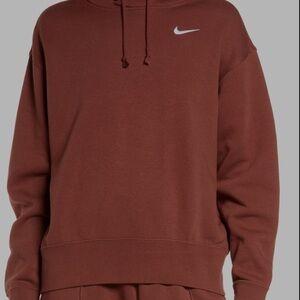 Nike athletic women's rust colored pullover hoodie sweatshirt size MEDIUM